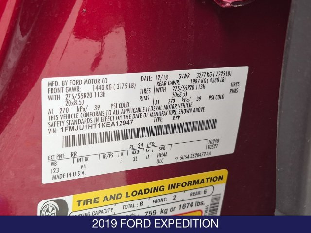 Used 2019 Ford Expedition XLT w/ Equipment Group 202A RWD image 27