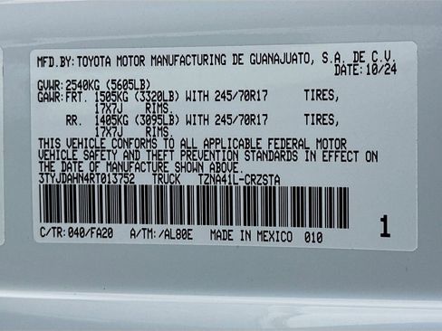 Certified 2024 Toyota Tacoma SR RWD image 28