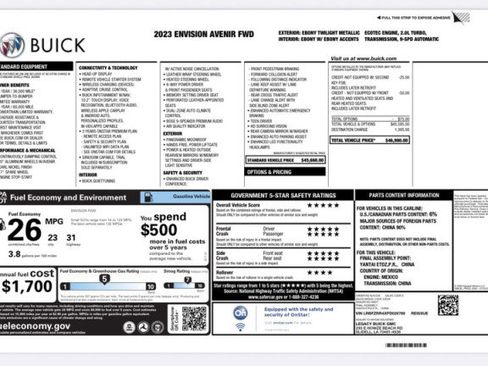 Used 2023 Buick Envision Avenir image 35
