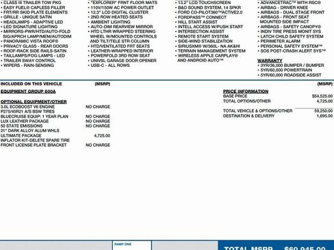 Used 2025 Ford Explorer Platinum w/ Ultimate Package image 2