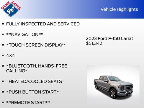 Certified 2023 Ford F150 Lariat w/ Equipment Group 502A High AWD/4WD image 34