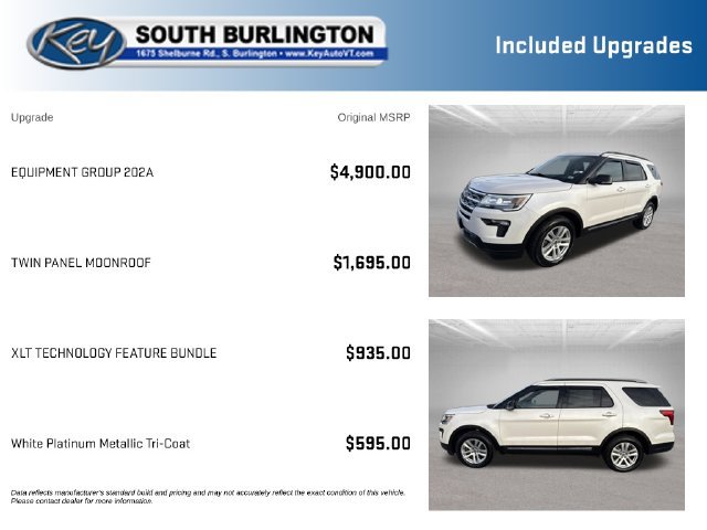 Used 2018 Ford Explorer XLT w/ Equipment Group 202A AWD/4WD image 3