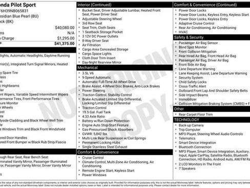Used 2022 Honda Pilot Sport image 39