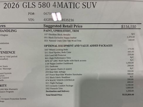 New 2026 Mercedes-Benz GLS 580 4MATIC image 22