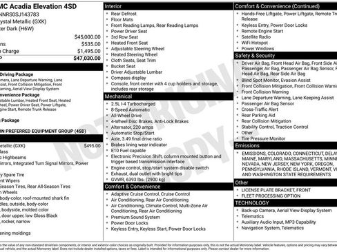 Used 2025 GMC Acadia Elevation image 29