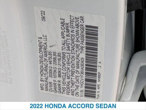 Used 2022 Honda Accord Sport image 26