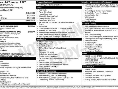 New 2026 Chevrolet Traverse LT w/ Sun and Wheel Package image 23