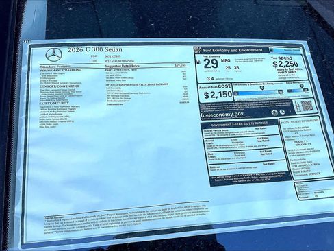 New 2026 Mercedes-Benz C 300 Sedan image 21