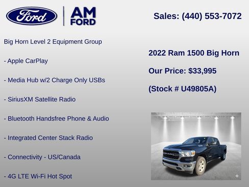 Used 2022 RAM 1500 Big Horn AWD/4WD image 30