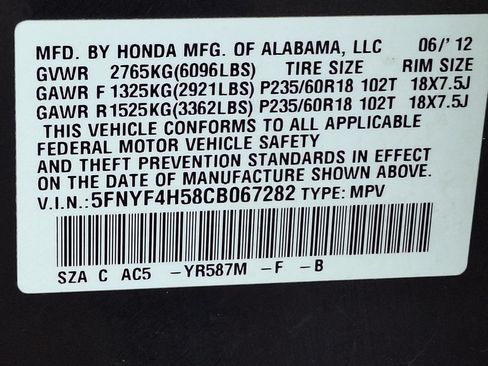 Used 2012 Honda Pilot EX-L image 33