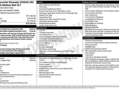 Used 2025 Chevrolet Silverado 2500 ZR2 w/ LPO, Dark Essentials Package AWD/4WD image 9