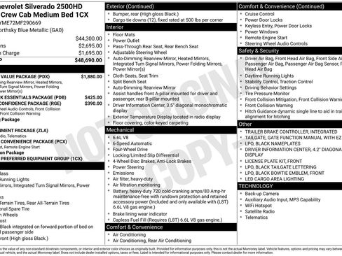 Used 2021 Chevrolet Silverado 2500 Custom w/ Custom Value Package AWD/4WD image 15