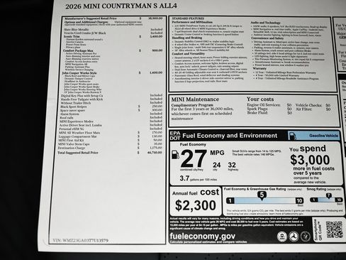 New 2026 MINI Cooper Countryman S w/ Comfort Package Max image 39