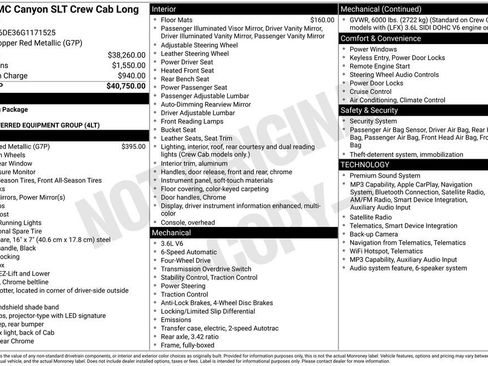 Used 2016 GMC Canyon SLT AWD/4WD image 4