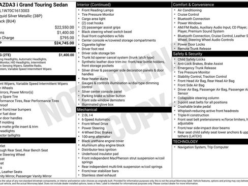 Used 2012 MAZDA MAZDA3 i Grand Touring w/ Tech Pkg image 35