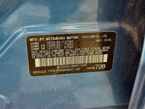 Used 2024 Mitsubishi Mirage ES FWD image 12