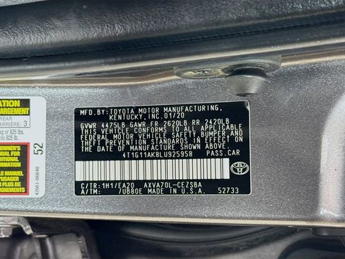 Certified 2020 Toyota Camry SE FWD image 32