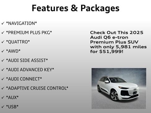 Used 2025 Audi Q6 e-tron Premium Plus w/ Premium Plus image 4