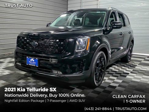 Used 2021 Kia Telluride SX w/ Nightfall Edition Package AWD/4WD image 1