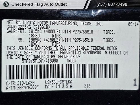 Used 2015 Toyota Tundra Limited w/ Limited Premium Package image 22