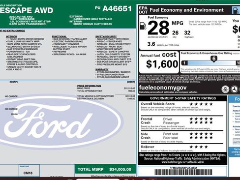 Used 2023 Ford Escape Active w/ Tech Pack #1 AWD/4WD image 4