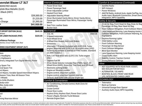 Used 2024 Chevrolet Blazer LT w/ Midnight/Sport Edition FWD image 4