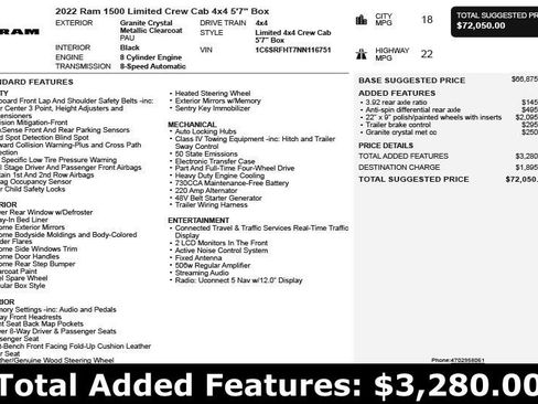 Used 2022 RAM 1500 Limited AWD/4WD image 3