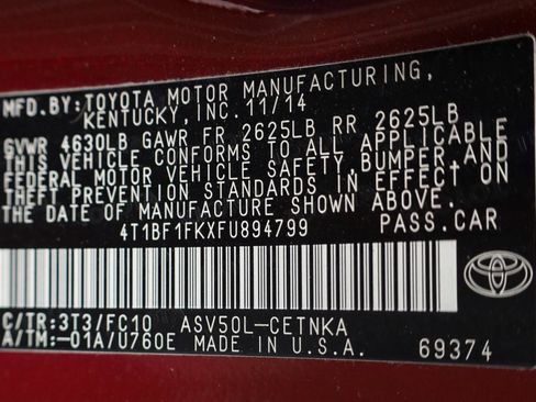 Used 2015 Toyota Camry XLE image 15