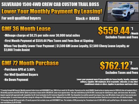 New 2026 Chevrolet Silverado 1500 Custom Trail Boss AWD/4WD image 2