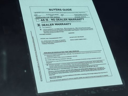 Used 2020 Jeep Gladiator Sport w/ Quick Order Package 24S image 58