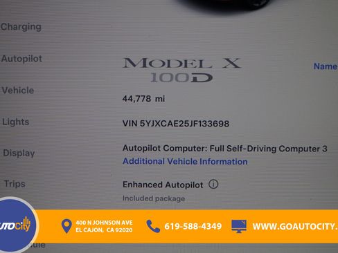 Used 2018 Tesla Model X 100D AWD/4WD image 3
