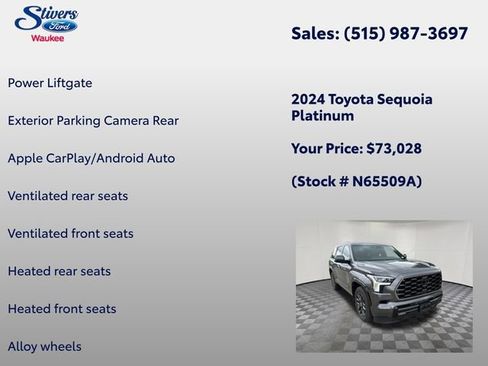 Used 2024 Toyota Sequoia Platinum AWD/4WD image 16