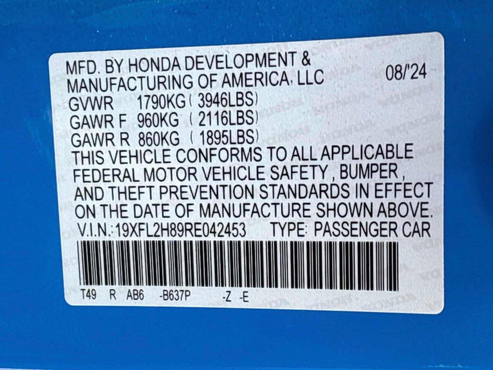 Certified 2024 Honda Civic Sport image 33