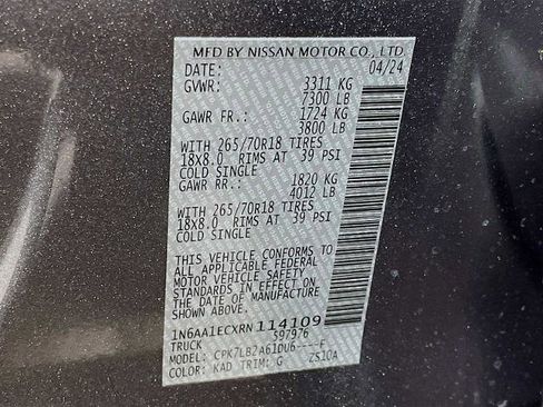 Certified 2024 Nissan Titan SV w/ Accessory Utility Package image 28