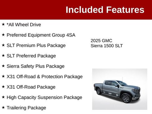 Used 2025 GMC Sierra 1500 SLT w/ SLT Premium Plus Package AWD/4WD image 3
