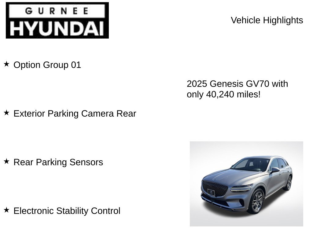 Used 2025 Genesis GV70 2.5T AWD/4WD image 7