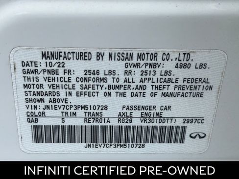 Certified 2023 INFINITI Q50 Sensory RWD image 28