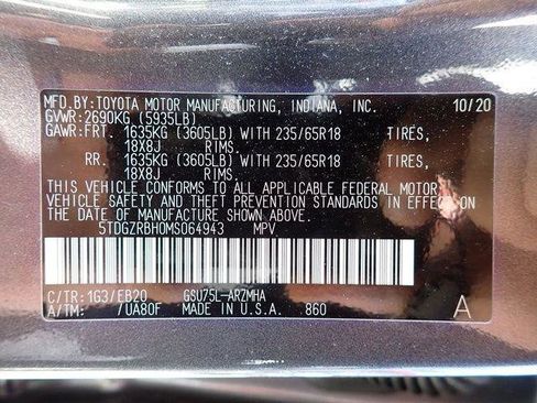 Certified 2021 Toyota Highlander XLE image 13