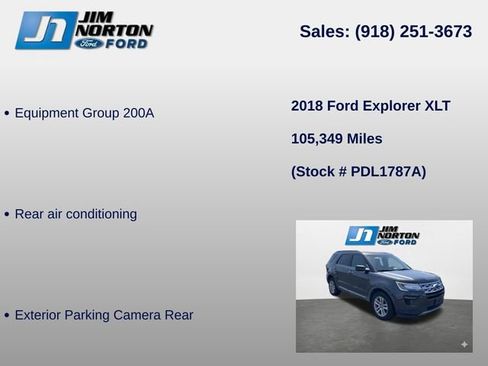 Used 2018 Ford Explorer XLT AWD/4WD image 8