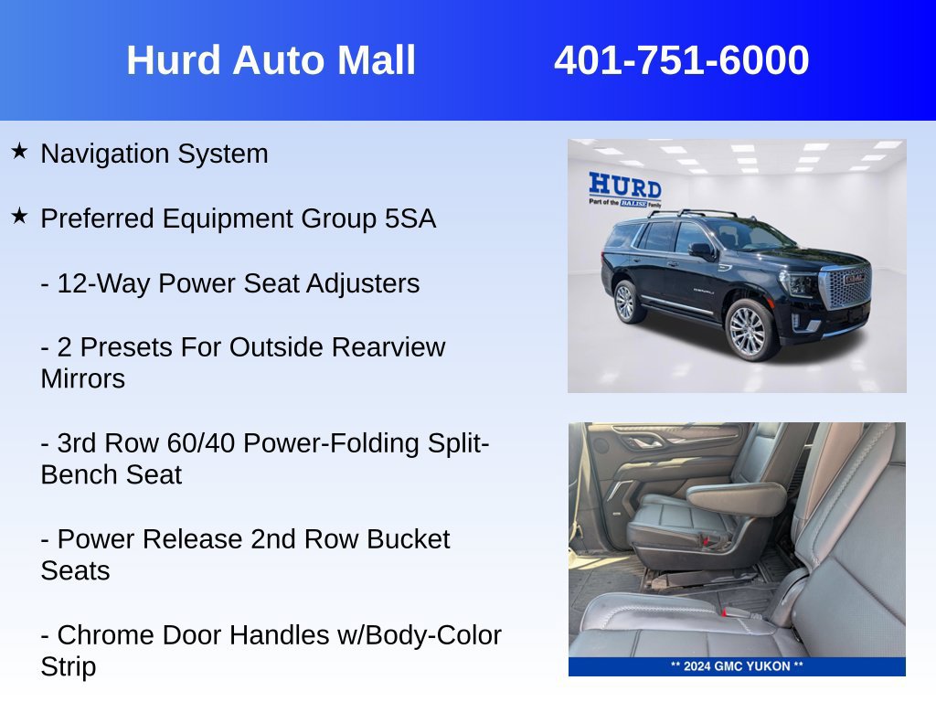 Used 2024 GMC Yukon Denali w/ Advanced Technology Package AWD/4WD image 5