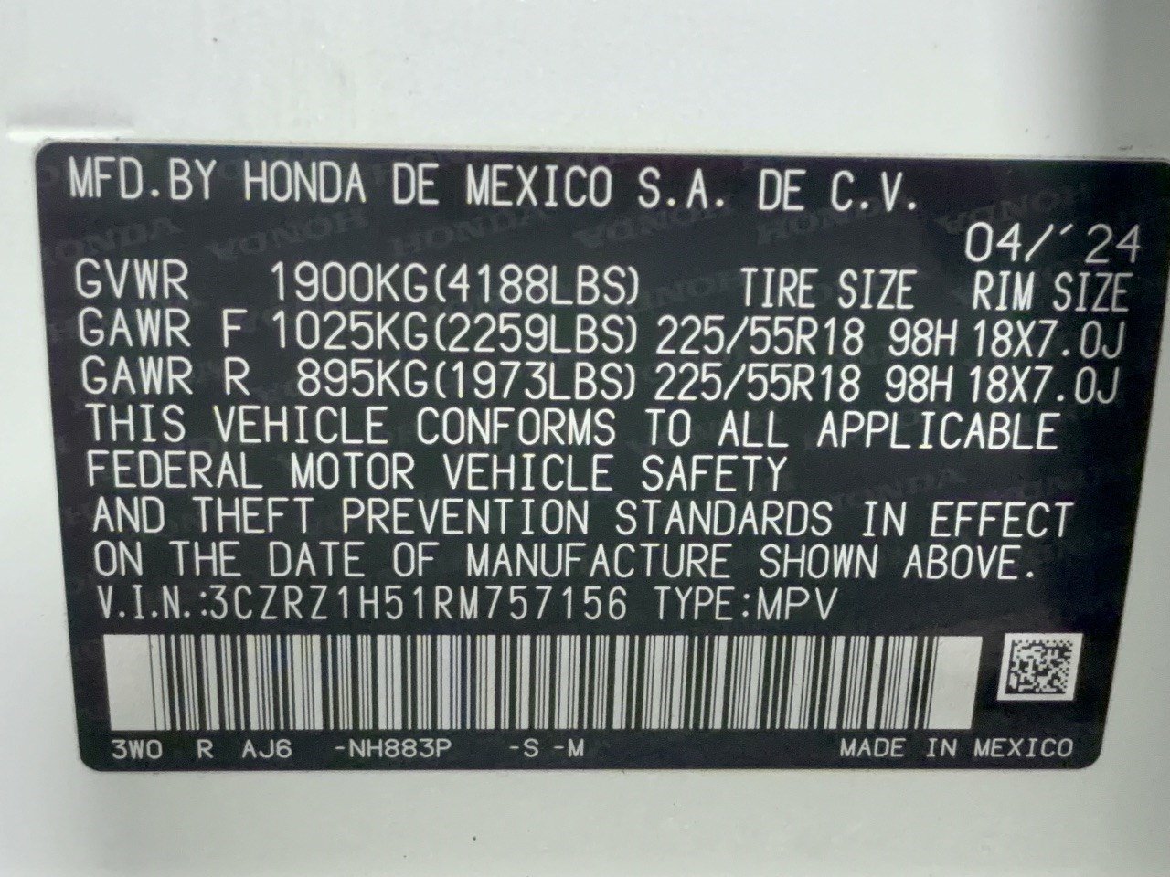 Certified 2024 Honda HR-V Sport image 31