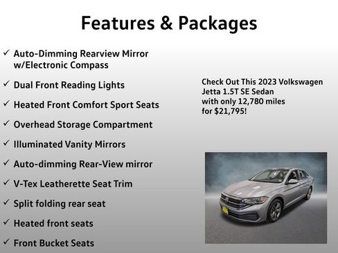Used 2023 Volkswagen Jetta SE w/ Panoramic Sunroof Package FWD image 17