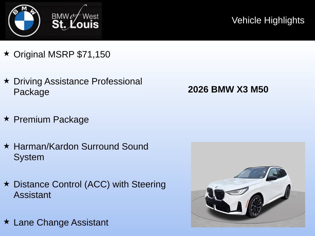 Used 2026 BMW X3 M50 AWD/4WD image 8