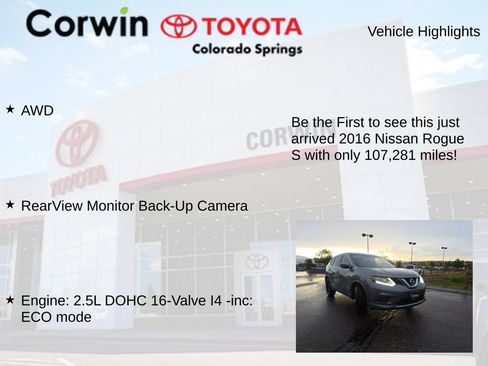 Used 2016 Nissan Rogue S AWD/4WD image 4
