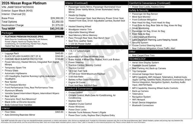 Used 2026 Nissan Rogue Platinum w/ Platinum Premium Package AWD/4WD image 20