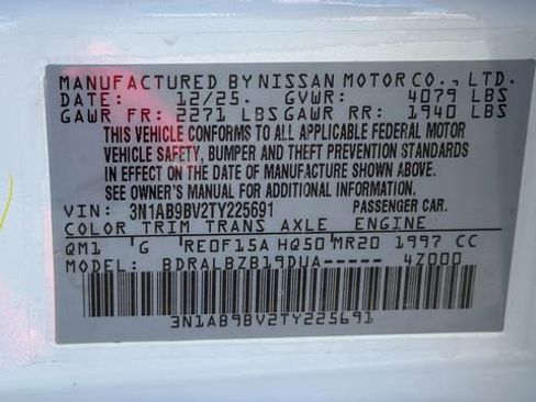 New 2026 Nissan Sentra S w/ Floor Mat Package FWD image 30