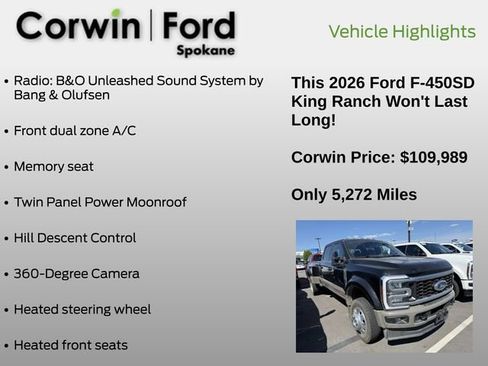 Used 2026 Ford F450 King Ranch w/ FX4 Off-Road Package AWD/4WD image 11