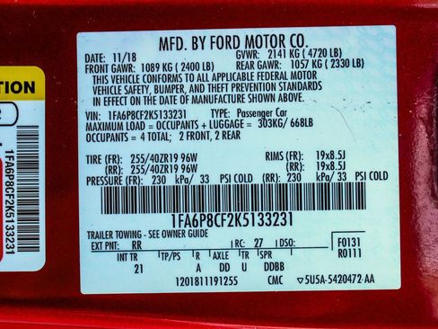 Used 2019 Ford Mustang GT w/ Ford Safe & Smart Package image 12