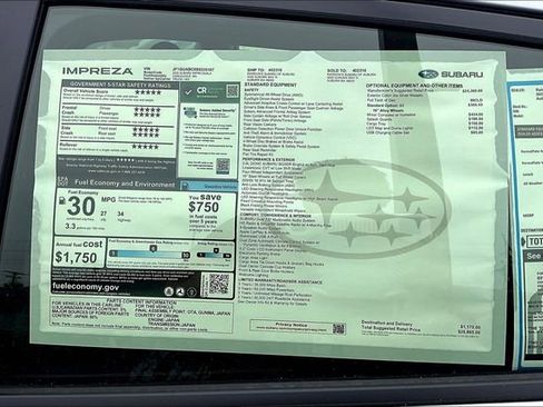 New 2025 Subaru Impreza 2.0i image 26