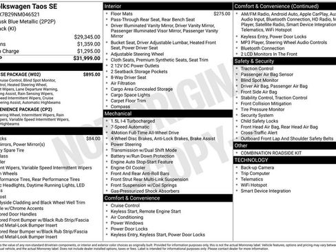 Used 2022 Volkswagen Taos SE w/ IQ.Drive SE Package image 14